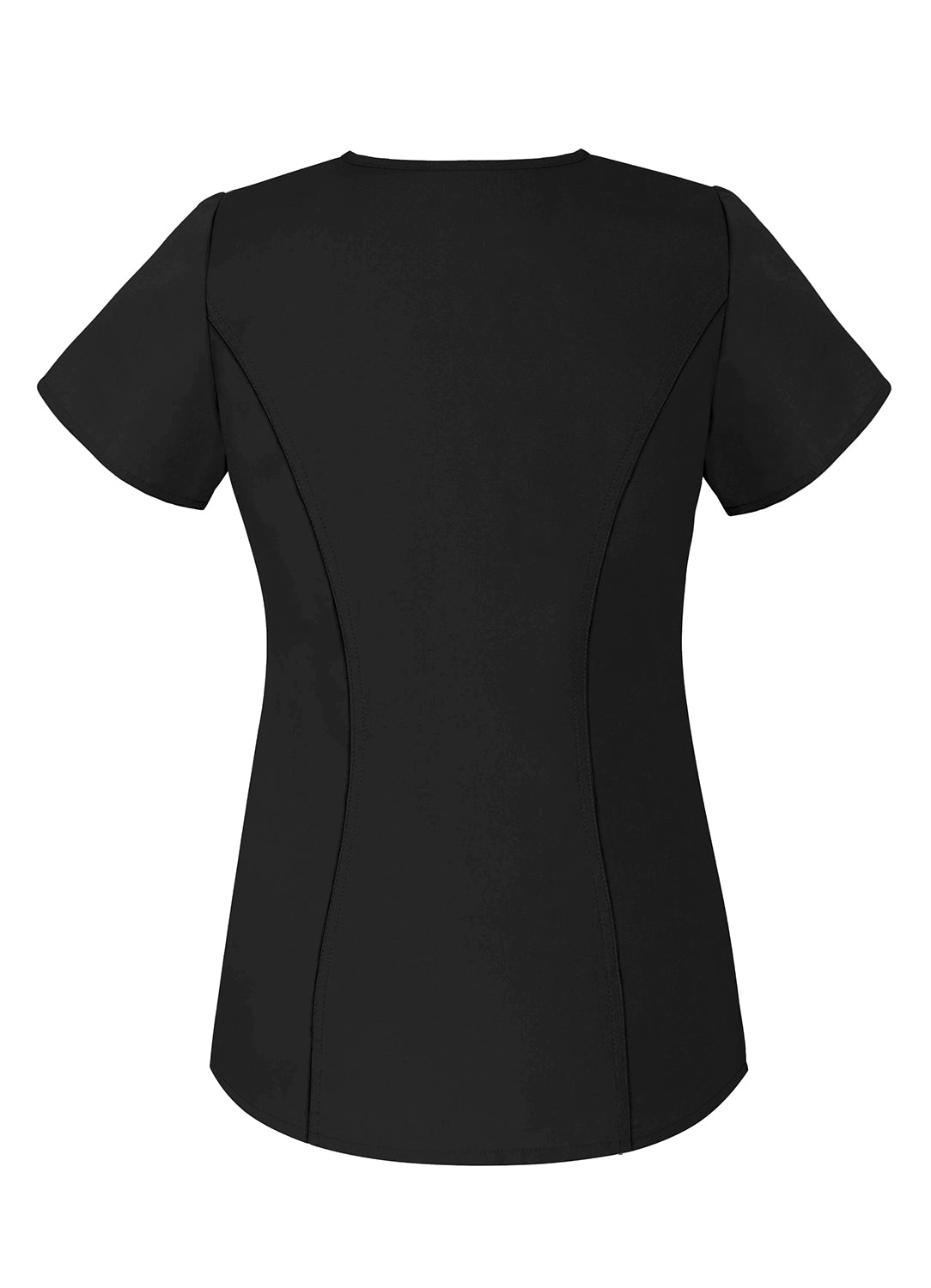 Adar Universal Double Stitched Mock Wrap Scrub Top