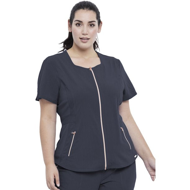 Women's Cherokee Statement Zip-front Top