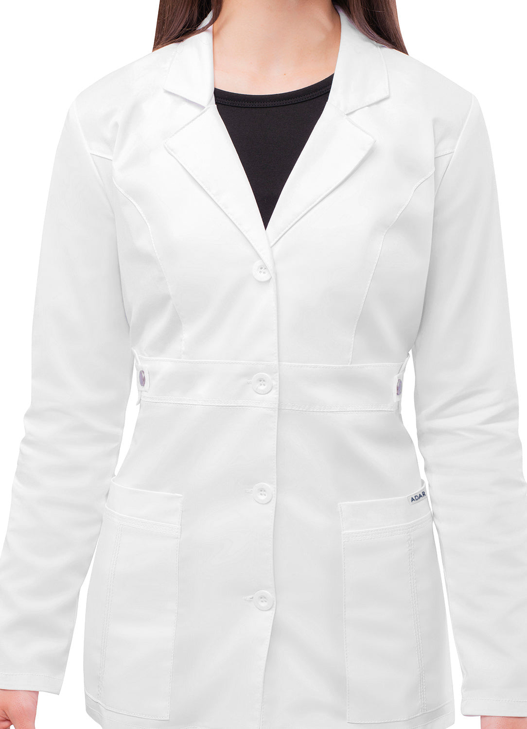 Adar Universal STRETCH Women's 28 inch Tab-Waist Lab Coat
