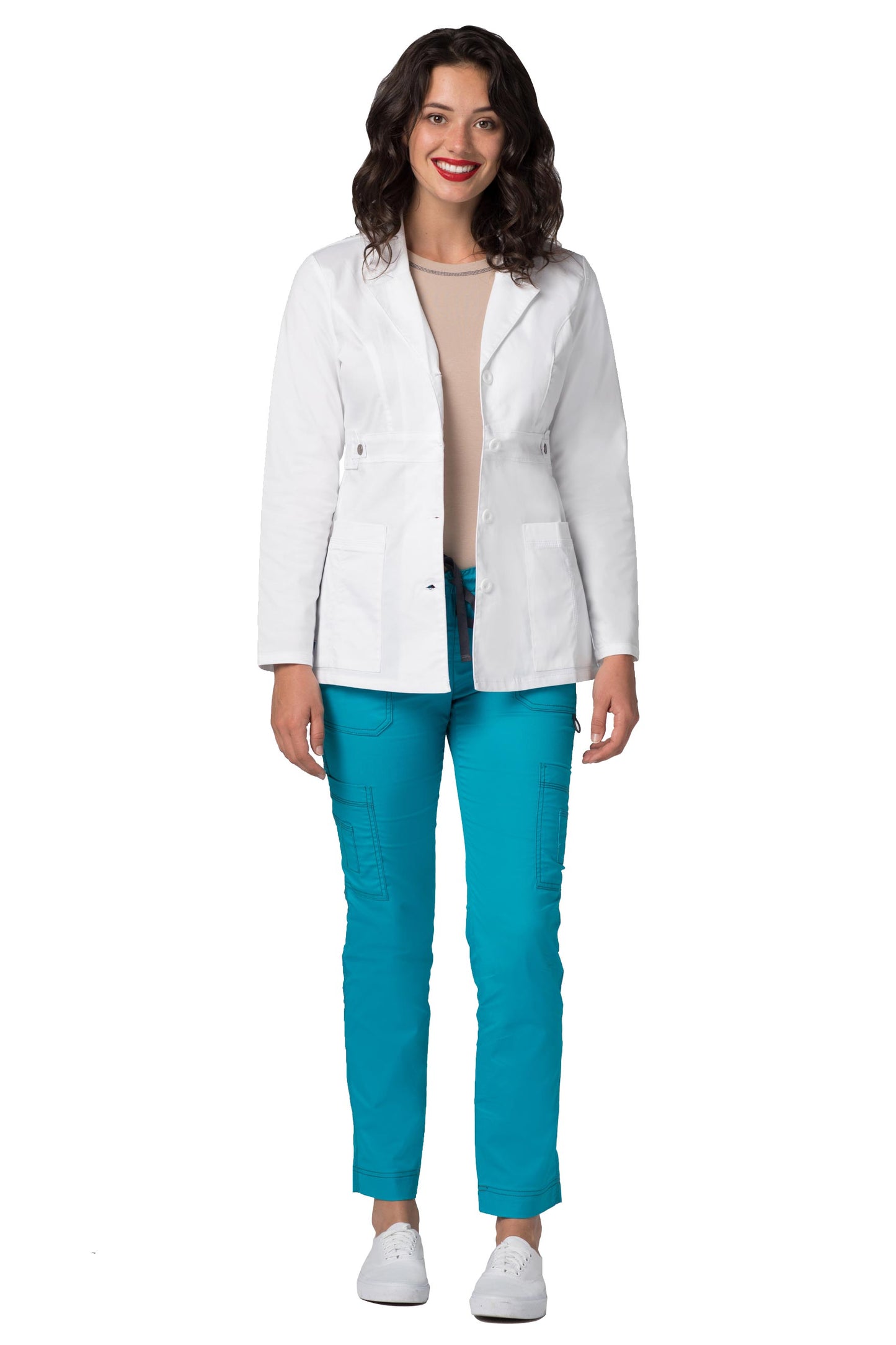 Adar Universal STRETCH Women's 28 inch Tab-Waist Lab Coat