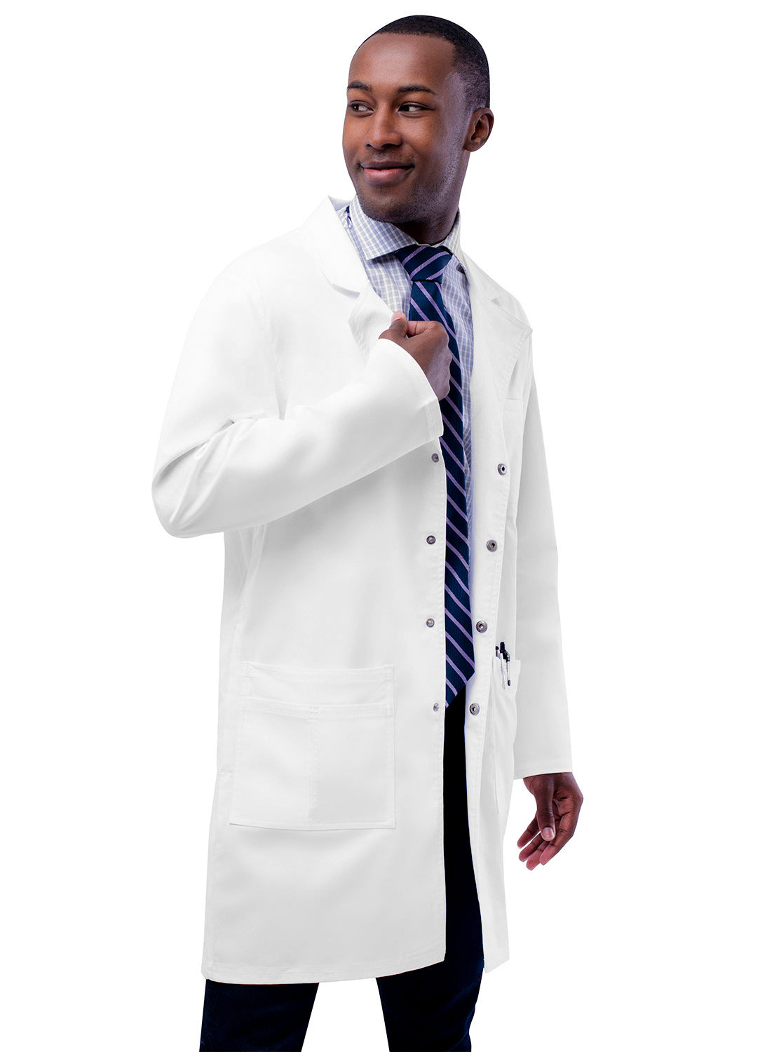 Adar Universal STRETCH Unisex 36 inch Snap Front Lab Coat