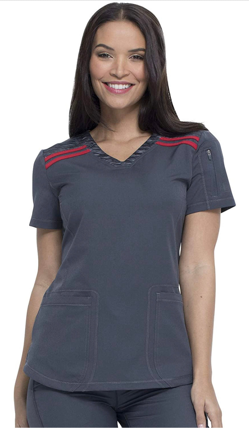 Women’s Dickies Dynamix Scrubs Multicolor Top