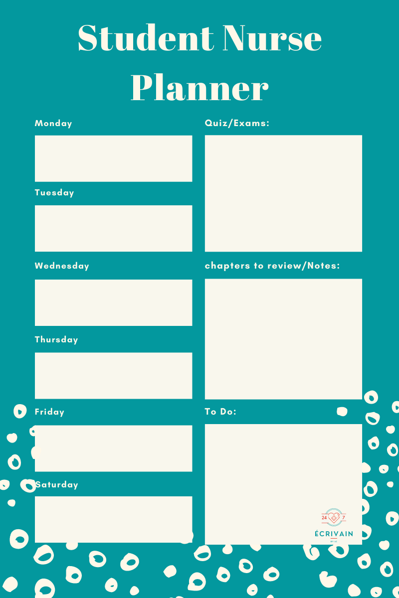 Student Nurse Planner