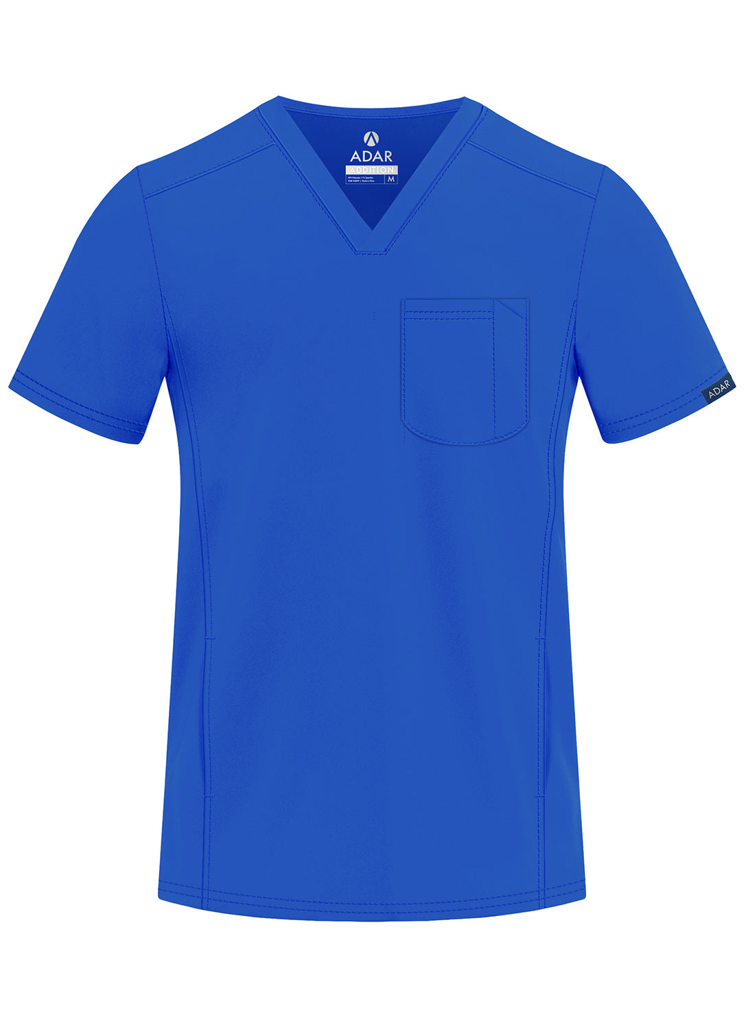 ADAR Addition Men's Modern Multi-pocket V-Neck Scrub Top