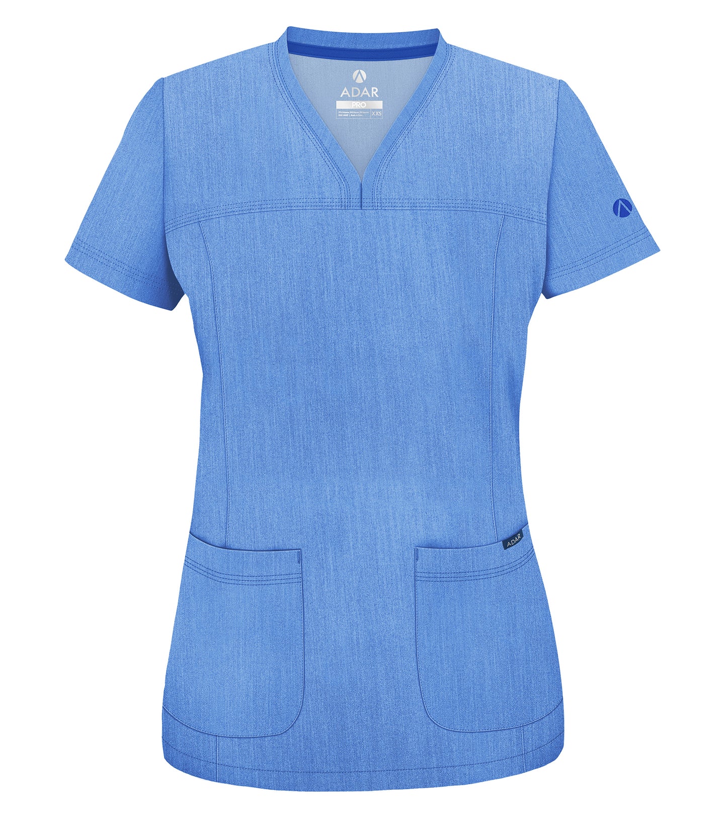 ADAR Pro Heather Women's Sweetheart V-neck Scrub Top