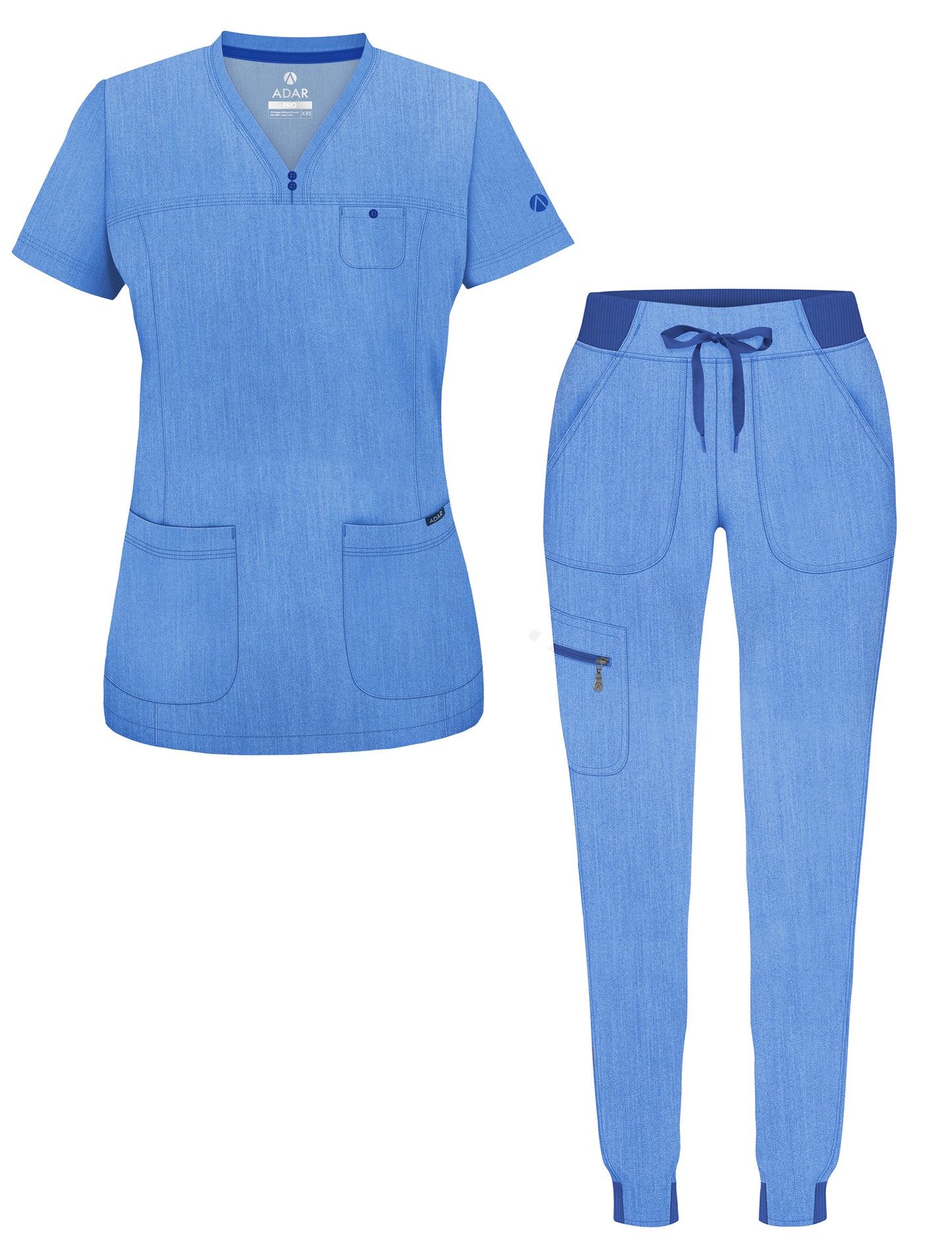 ADAR Pro Heather Women's Movement Booster Jogger Scrub Set