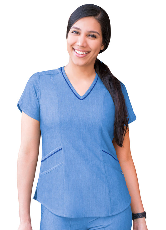 ADAR Pro  Heather Women's Modern Athletic Jogger Scrub Set