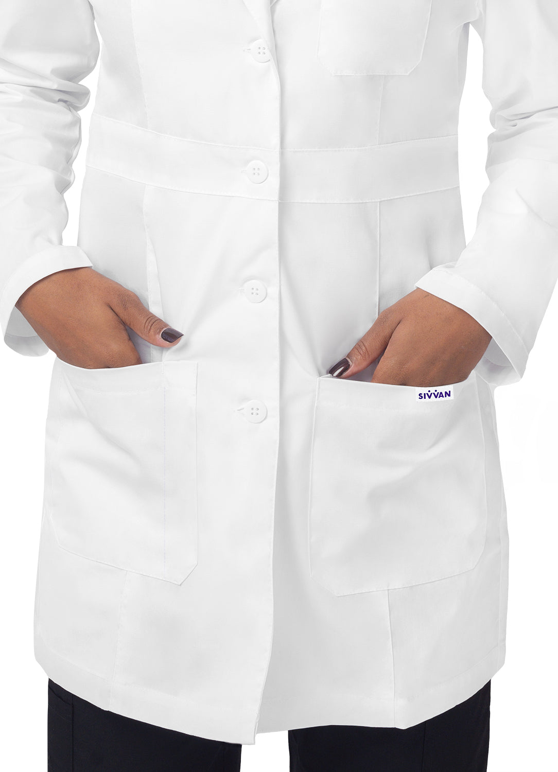 Sivvan 33 inch Women's Modern Slim Lab Coat