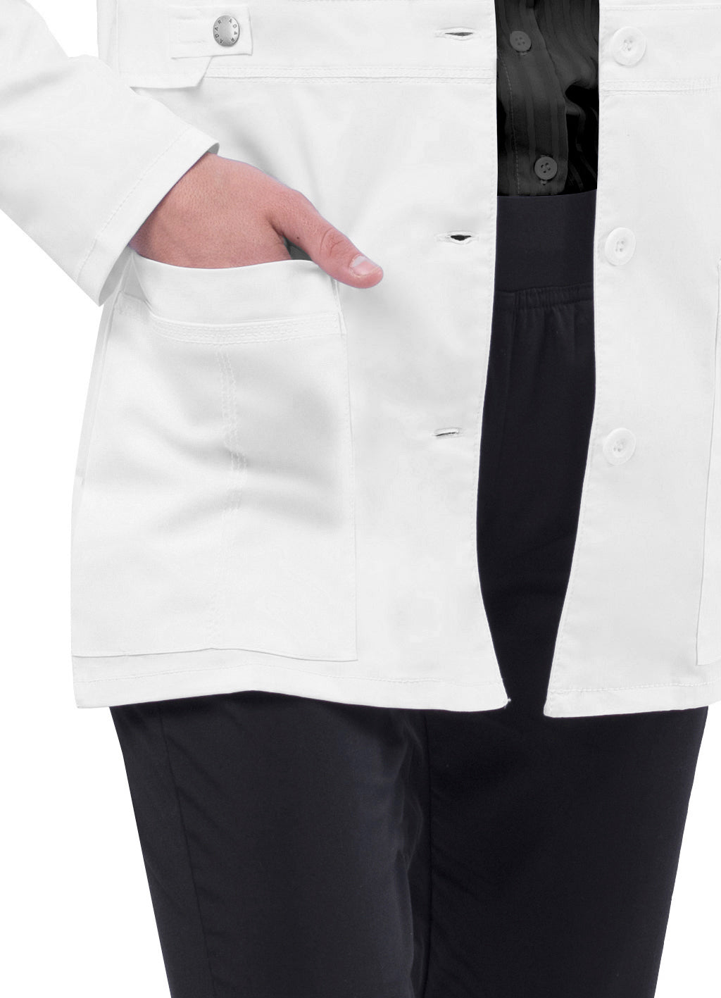 Adar Universal STRETCH Women's 28 inch Tab-Waist Lab Coat
