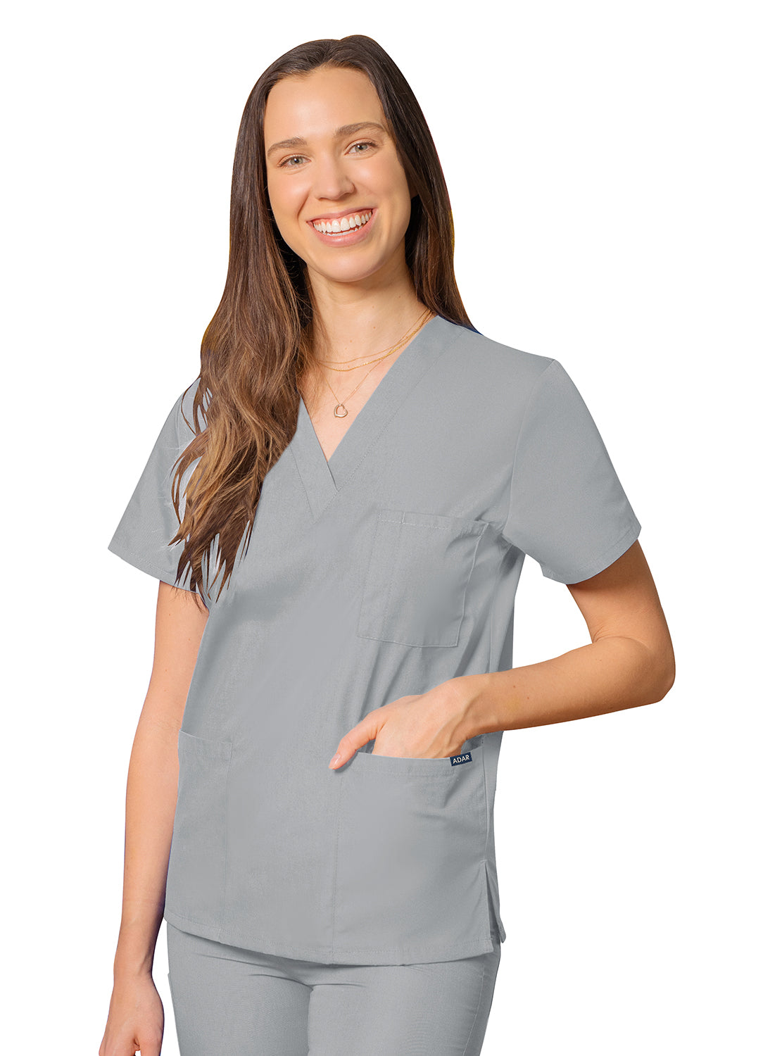 Adar Universal Unisex V-Neck Tunic 3 Pocket