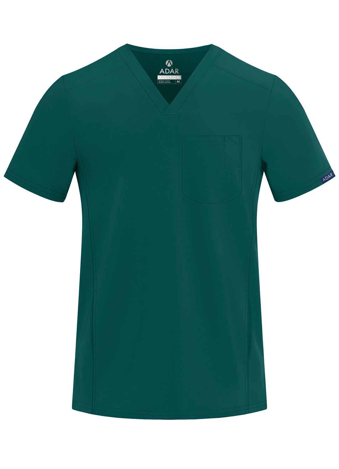 ADAR Addition Men's Modern Multi-pocket V-Neck Scrub Top