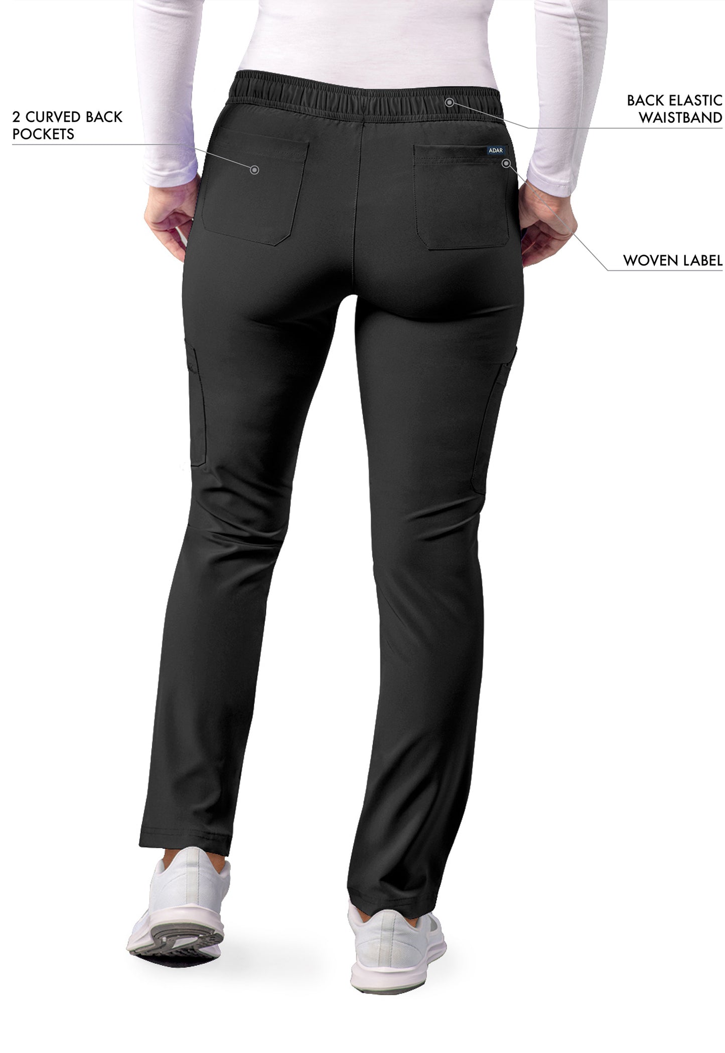 ADAR Addition Women's Skinny Leg Cargo Drawstring Pant TALL