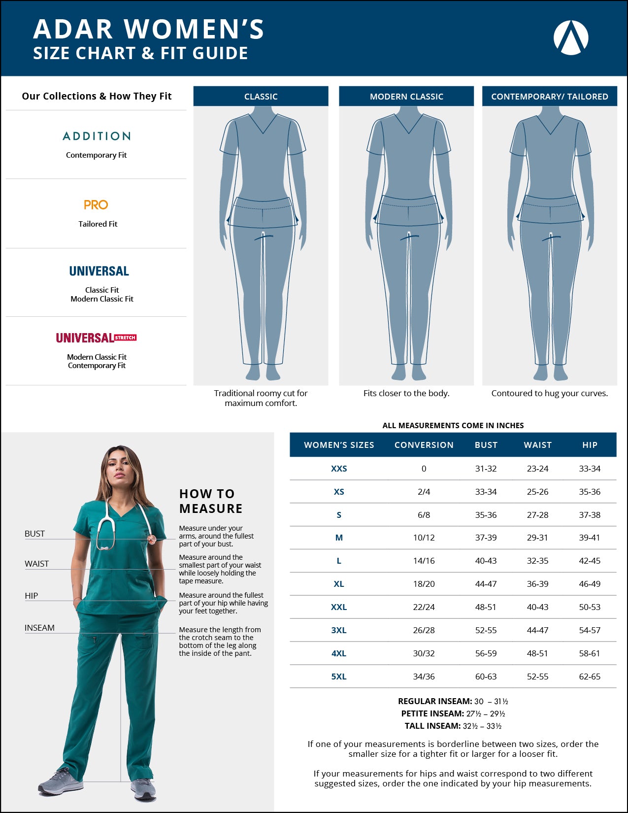 ADAR Pro Women’s Slim Fit 6 Pocket Pant  TALL