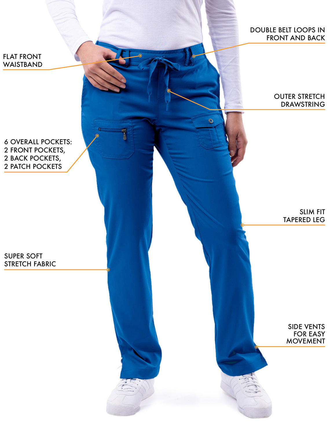 ADAR Pro Women’s Slim Fit 6 Pocket Pant  TALL