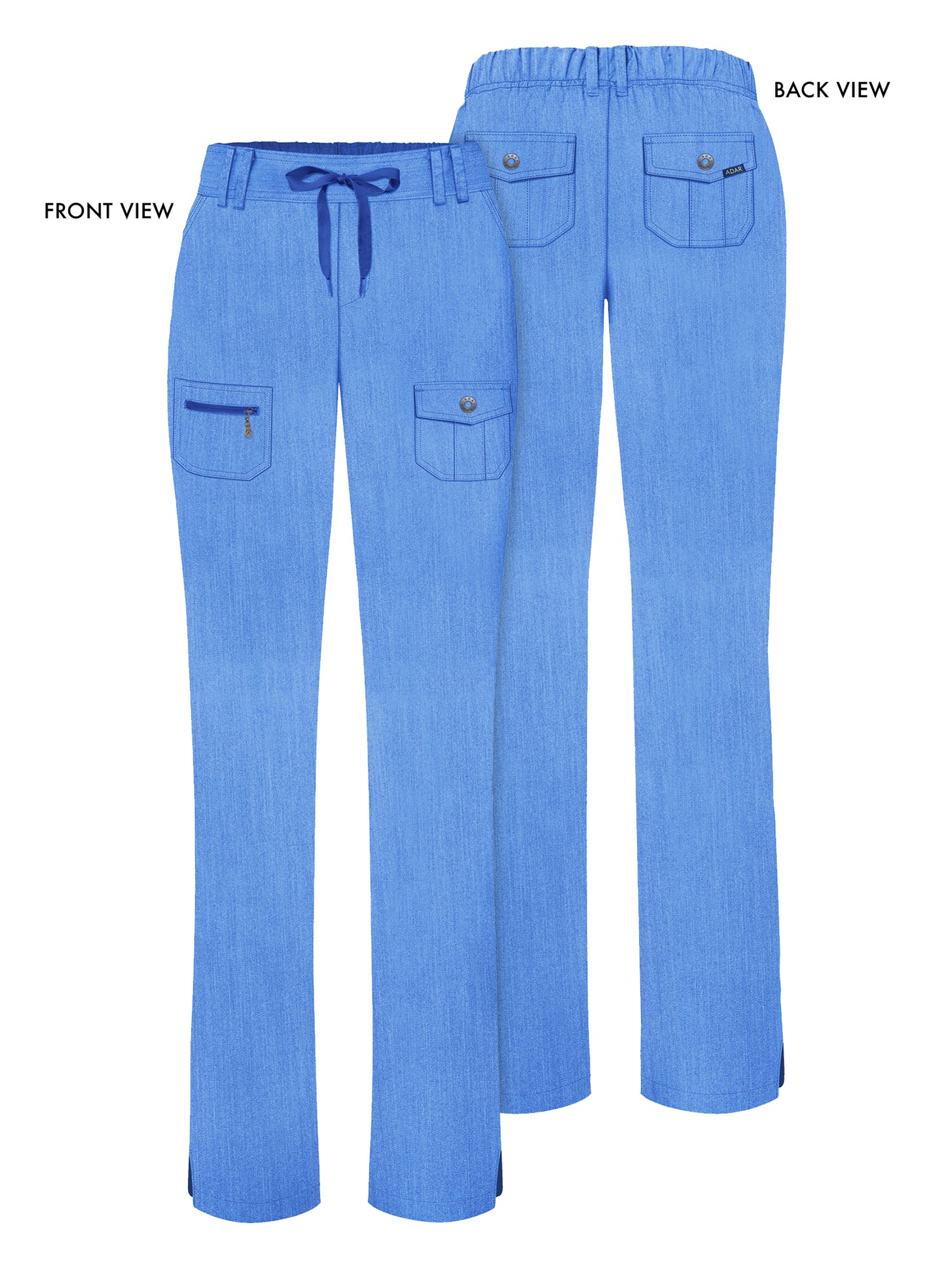 ADAR Pro Heather Women's Slim Fit 6 Pocket Pant  PETITE