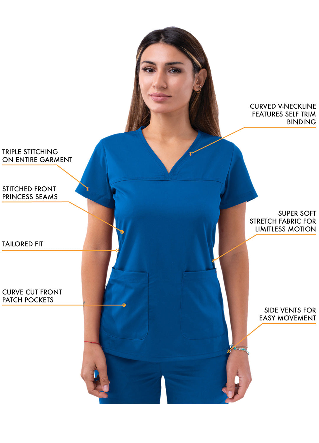 ADAR Pro Women’s Sweetheart V-neck Scrub Top