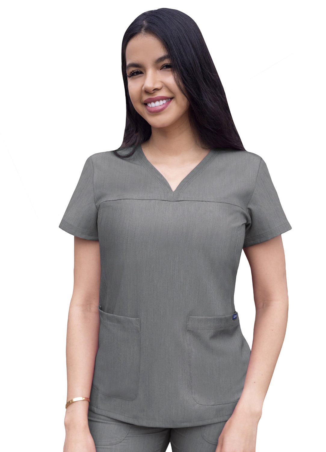 ADAR Pro Heather Women's Sweetheart V-neck Scrub Top