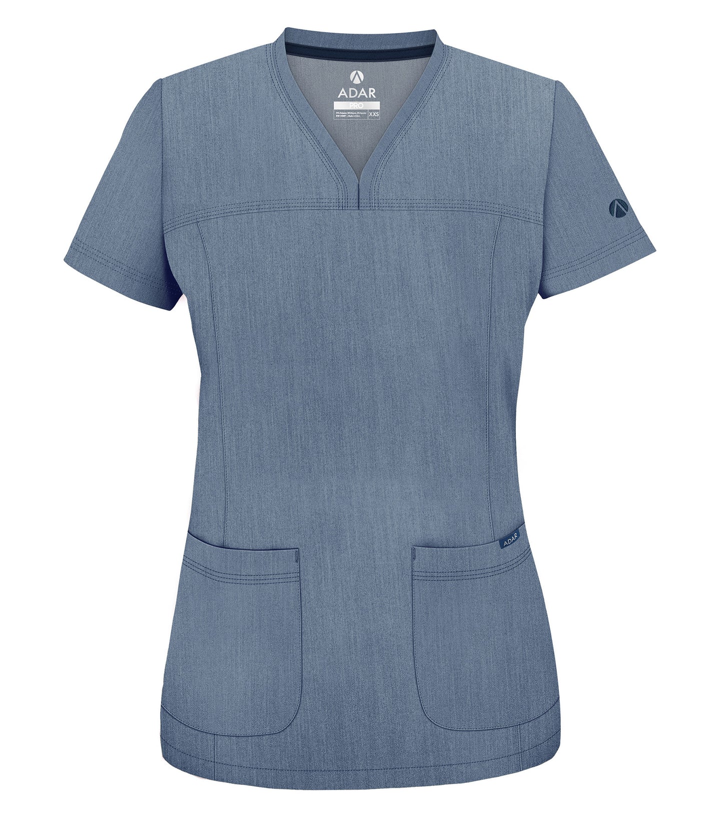 ADAR Pro Heather Women's Sweetheart V-neck Scrub Top