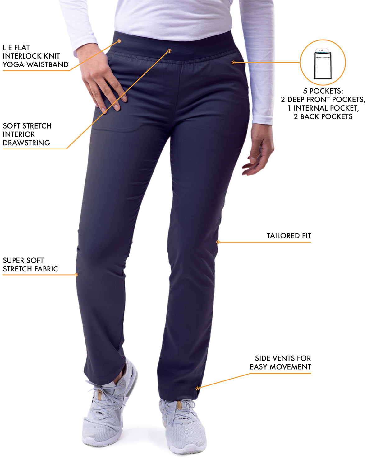 ADAR Pro Women's Skinny Leg Yoga Pant  PETITE