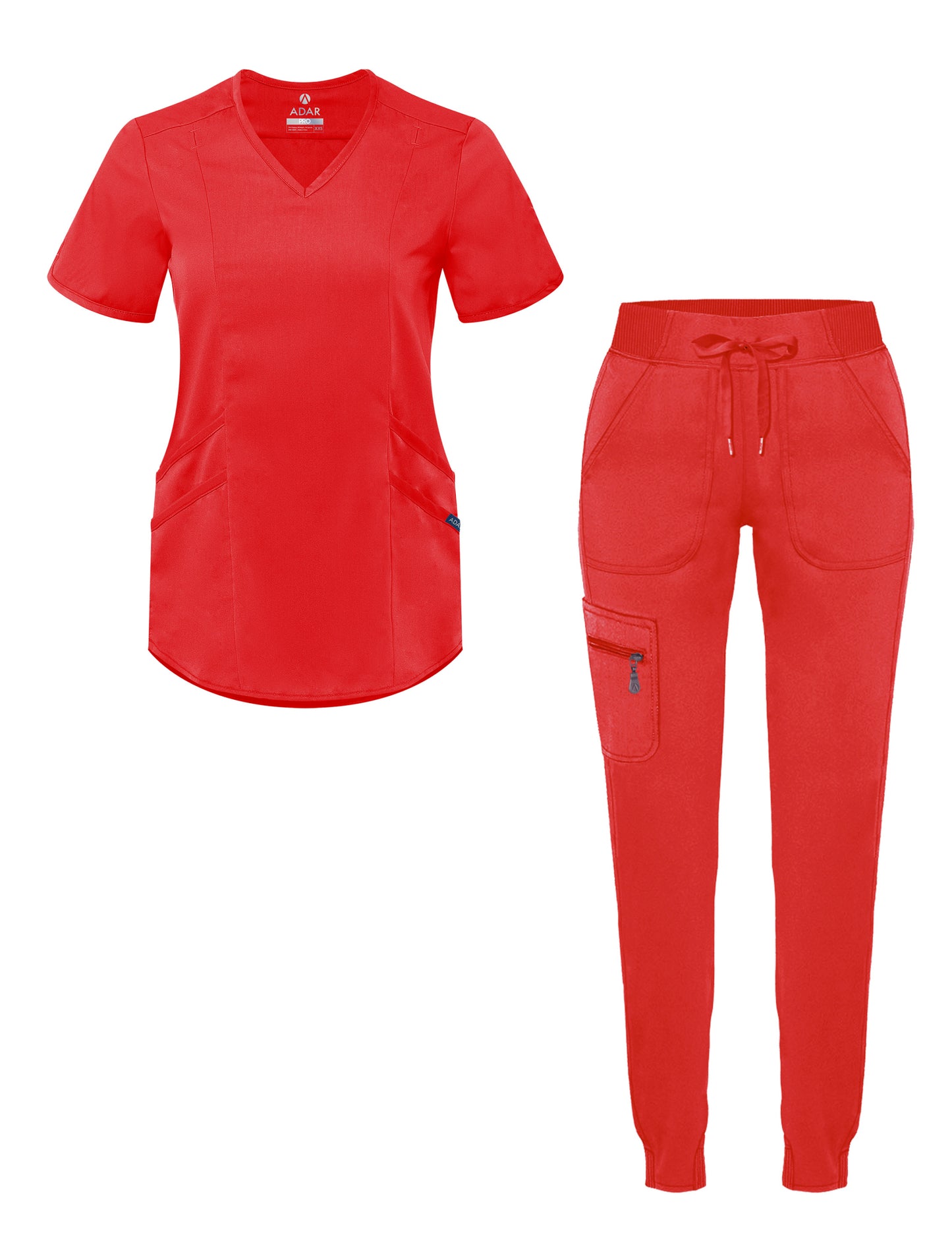 ADAR Pro Women's Modern Athletic Jogger Scrub Set