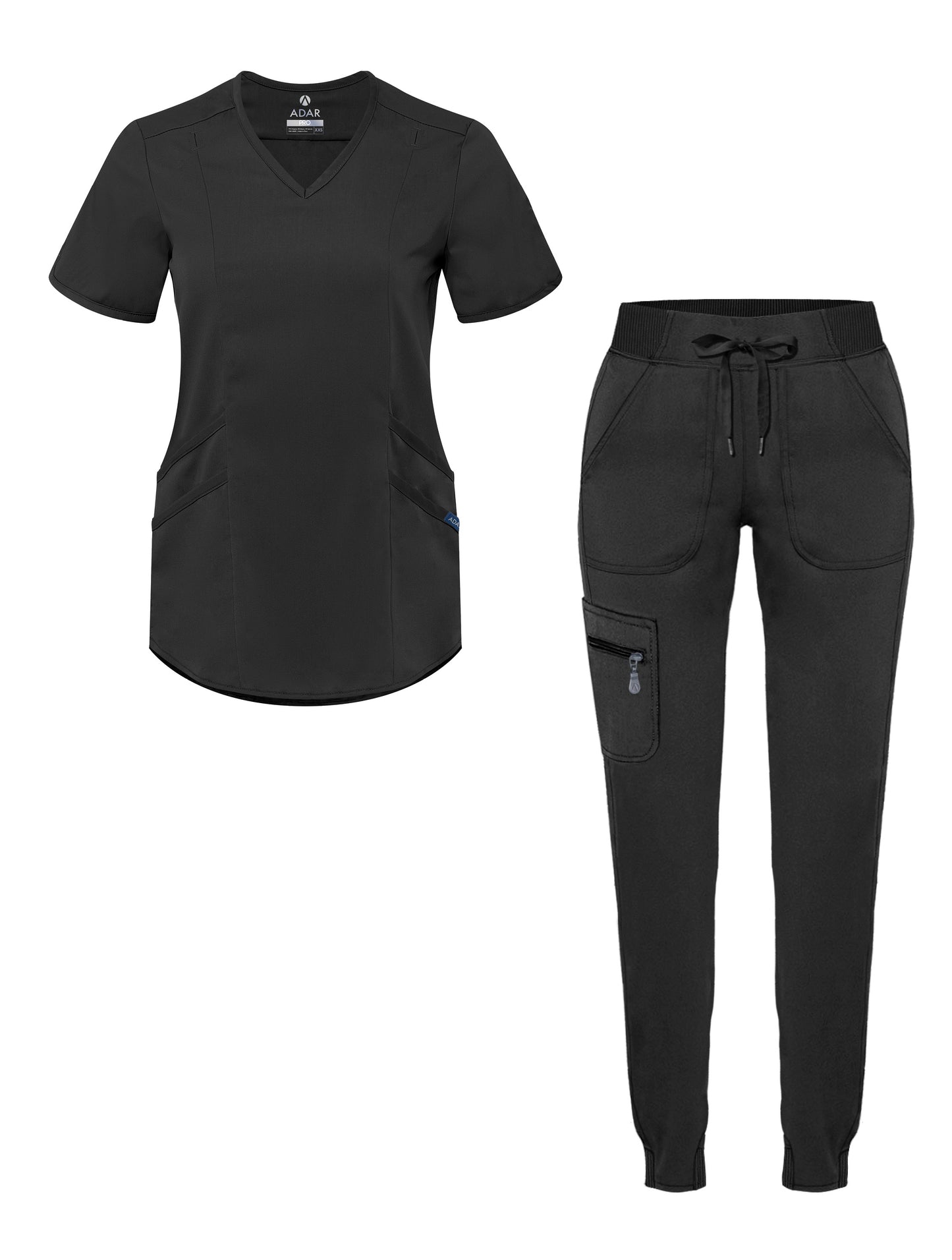 ADAR Pro Women's Modern Athletic Jogger Scrub Set