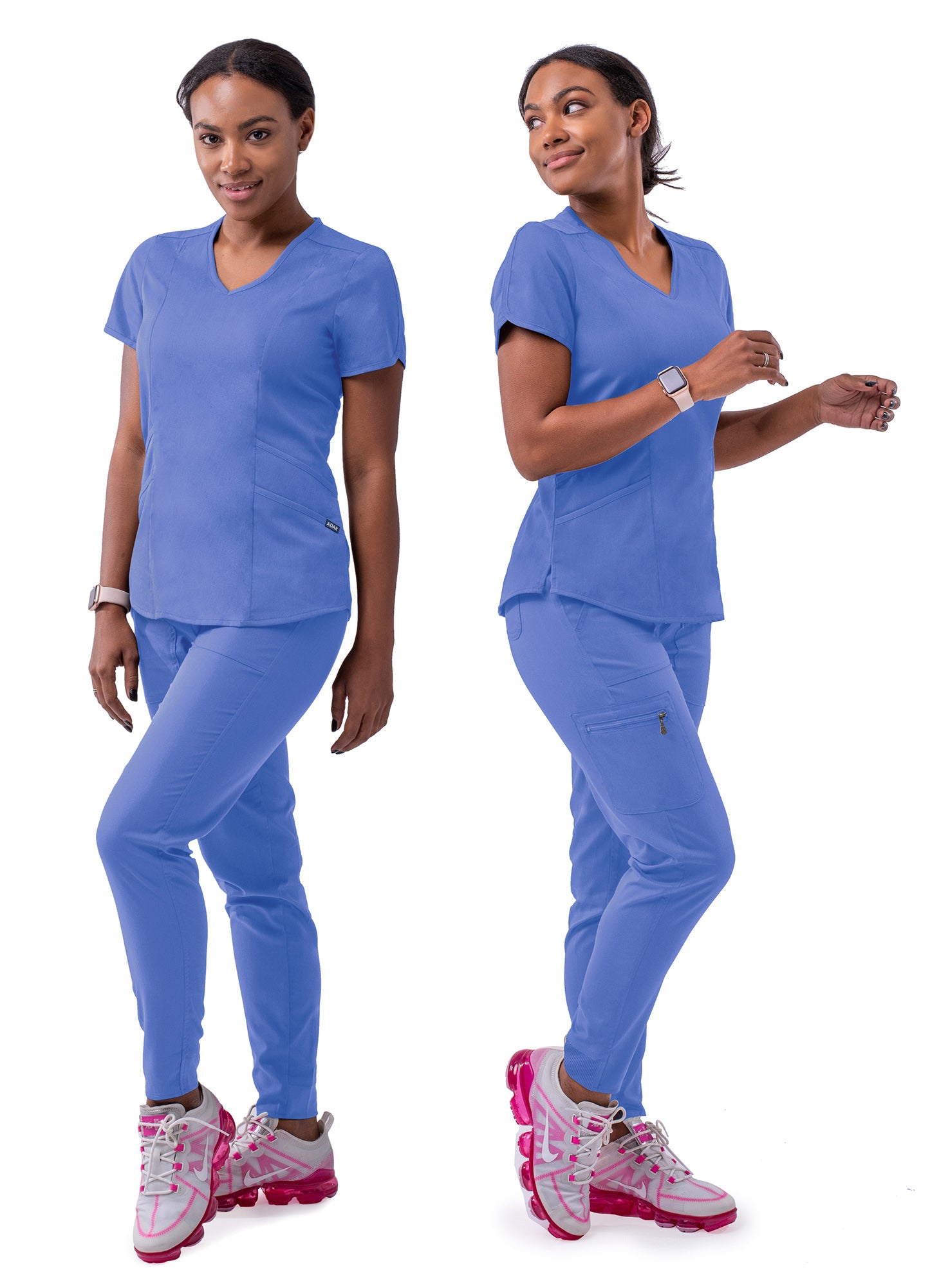 ADAR Pro Women's Modern Athletic Jogger Scrub Set