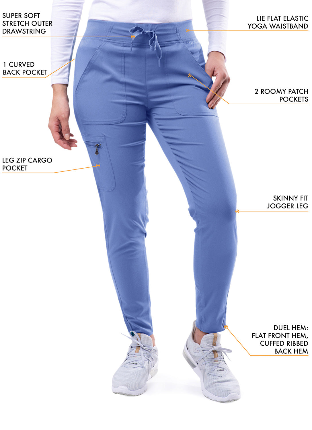 ADAR Pro Women's Modern Athletic Jogger Scrub Set