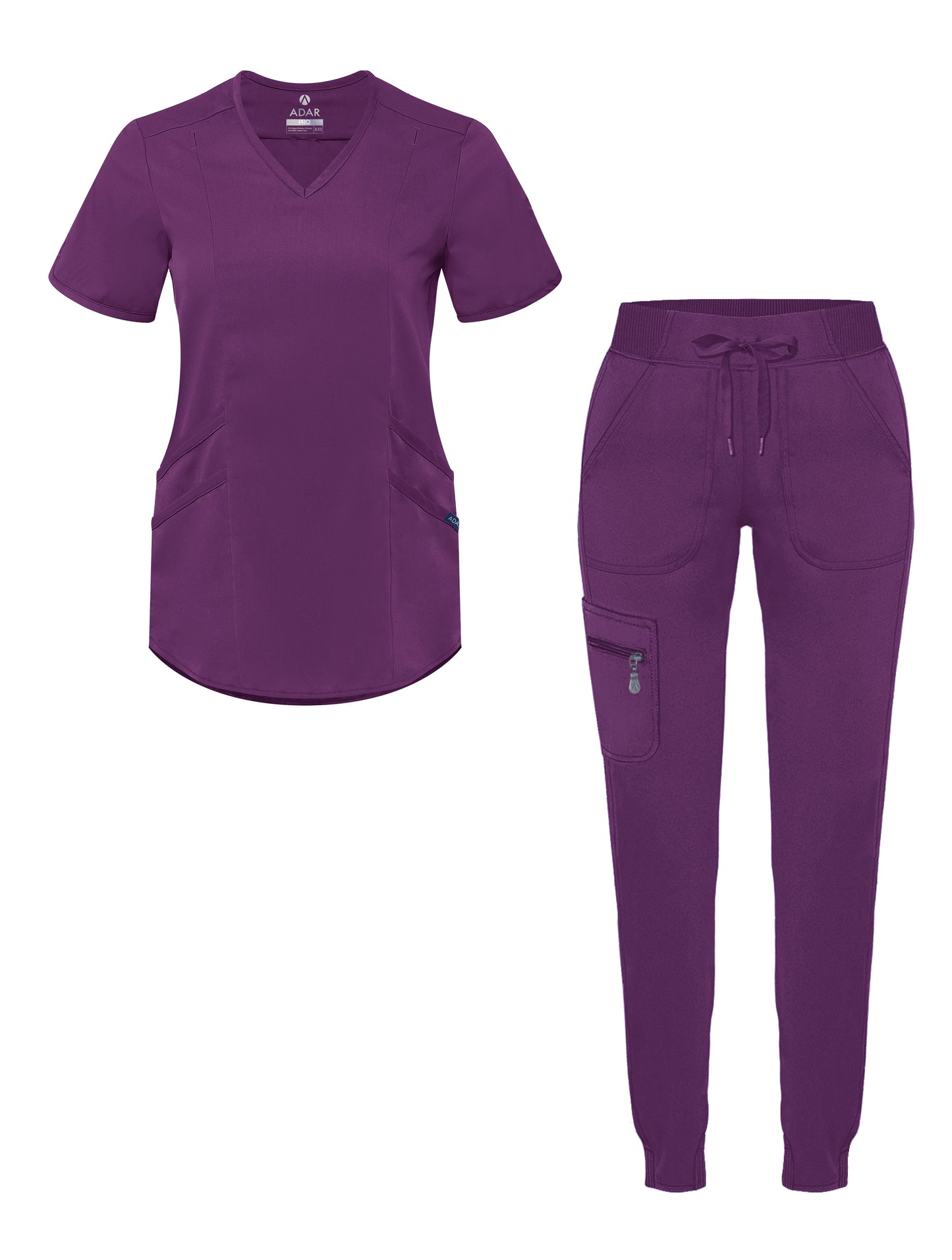 ADAR Pro Women's Modern Athletic Jogger Scrub Set