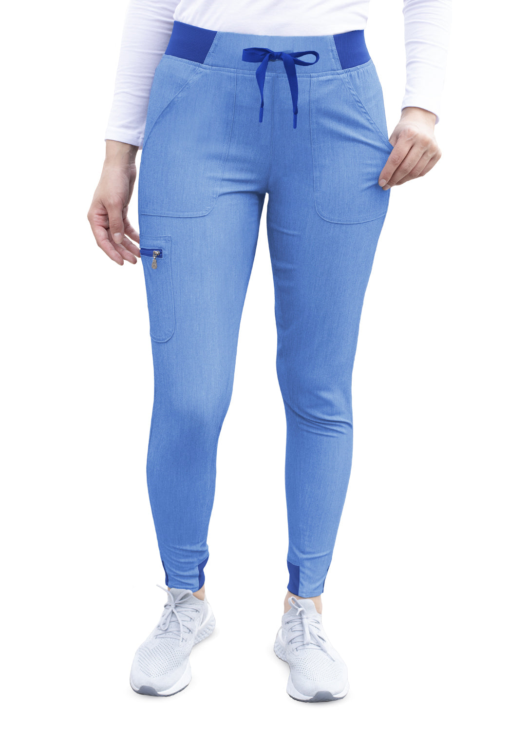 ADAR Pro  Heather Women's Modern Athletic Jogger Scrub Set