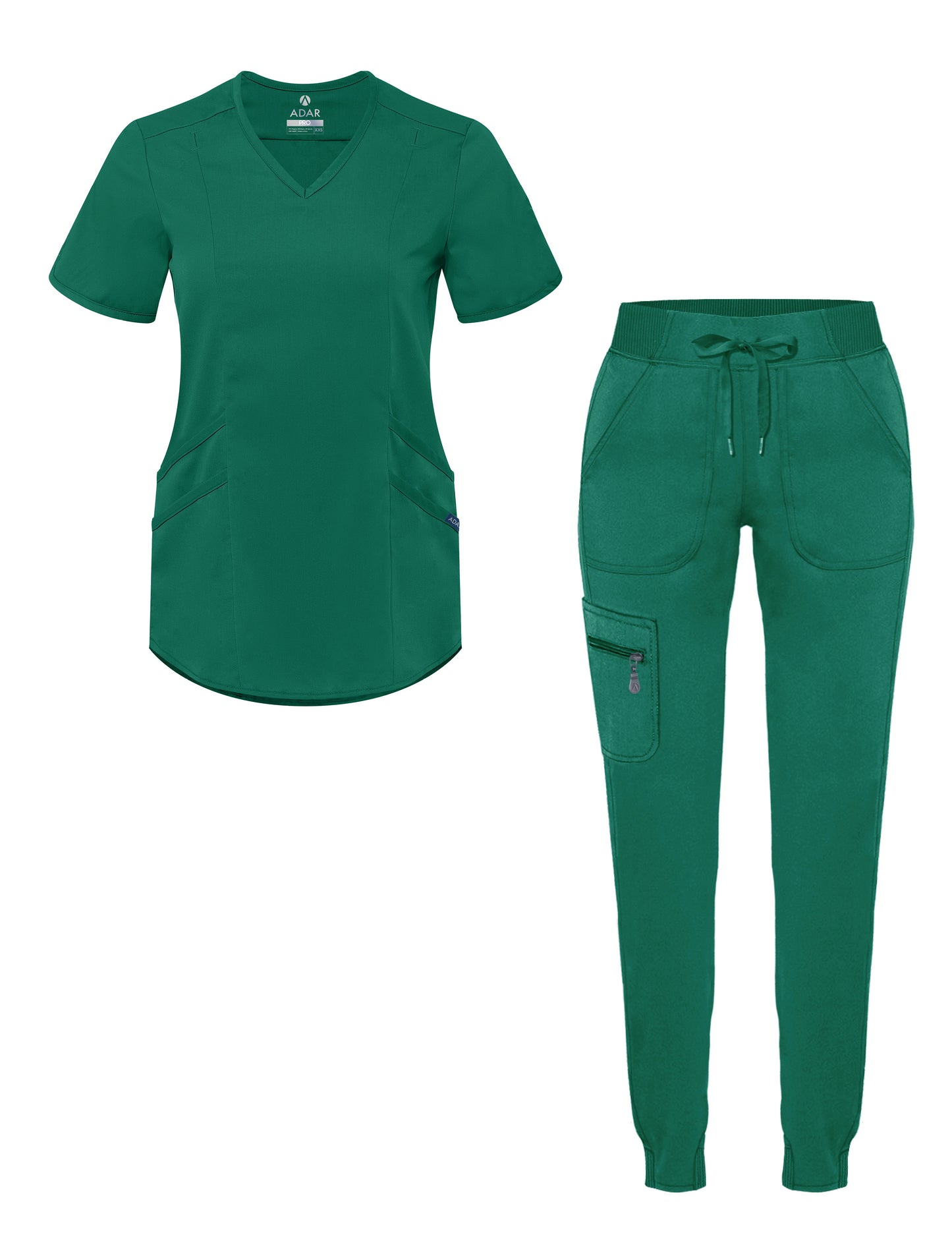 ADAR Pro Women's Modern Athletic Jogger Scrub Set