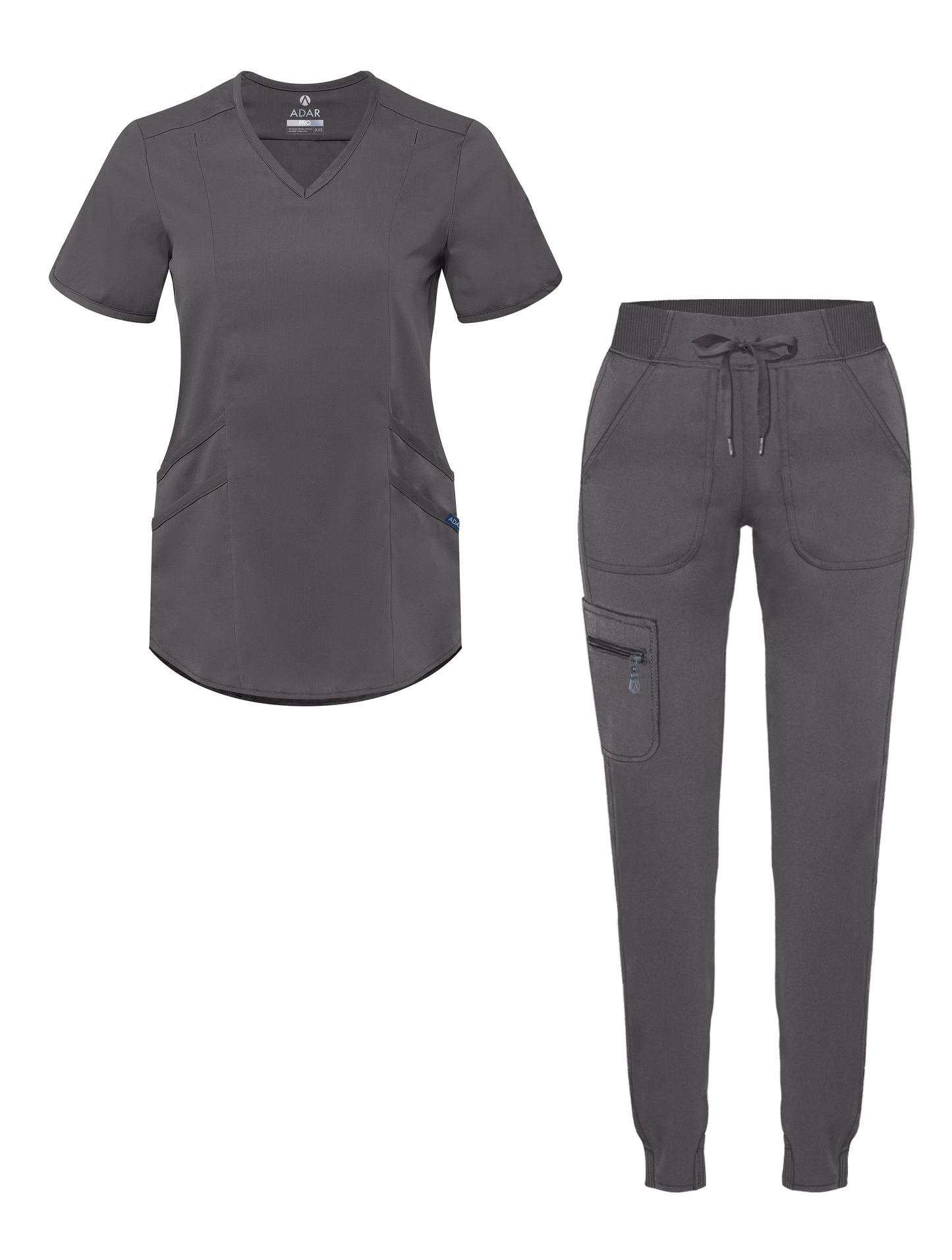 ADAR Pro Women's Modern Athletic Jogger Scrub Set