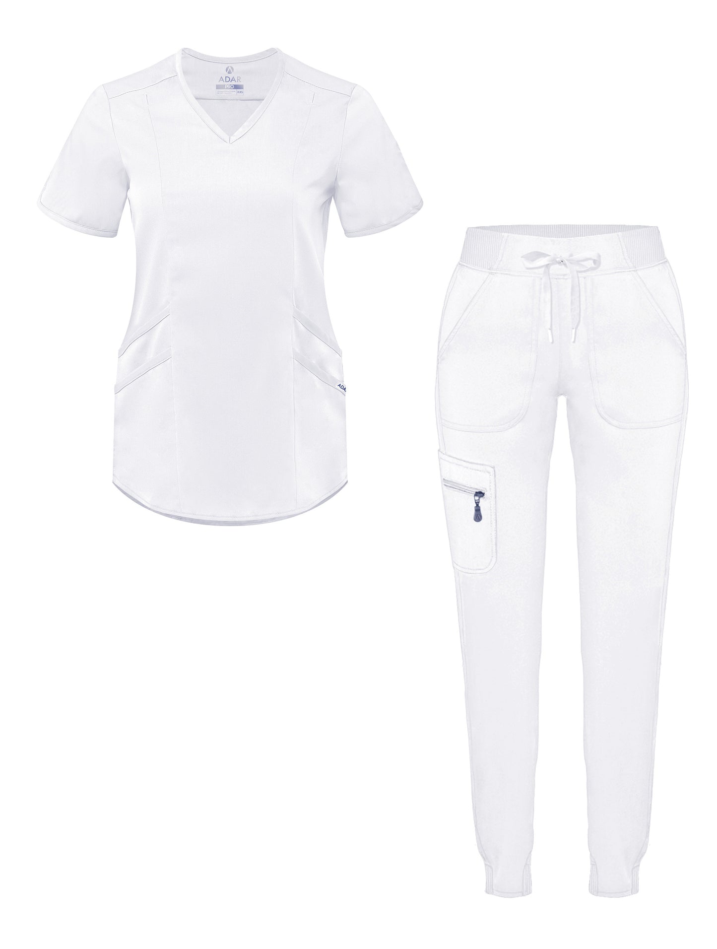 ADAR Pro Women's Modern Athletic Jogger Scrub Set