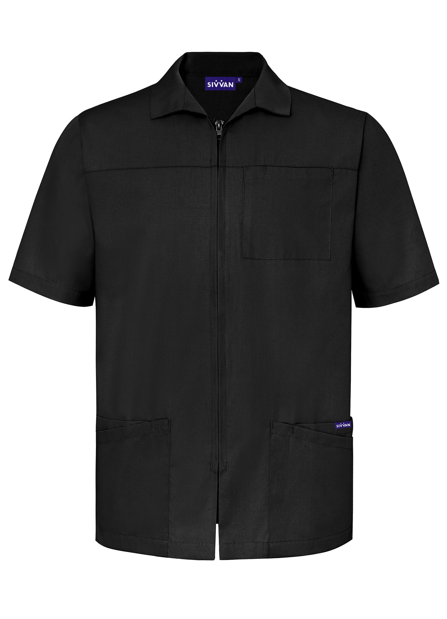 Sivvan Men's Zippered Short Sleeve Jacket