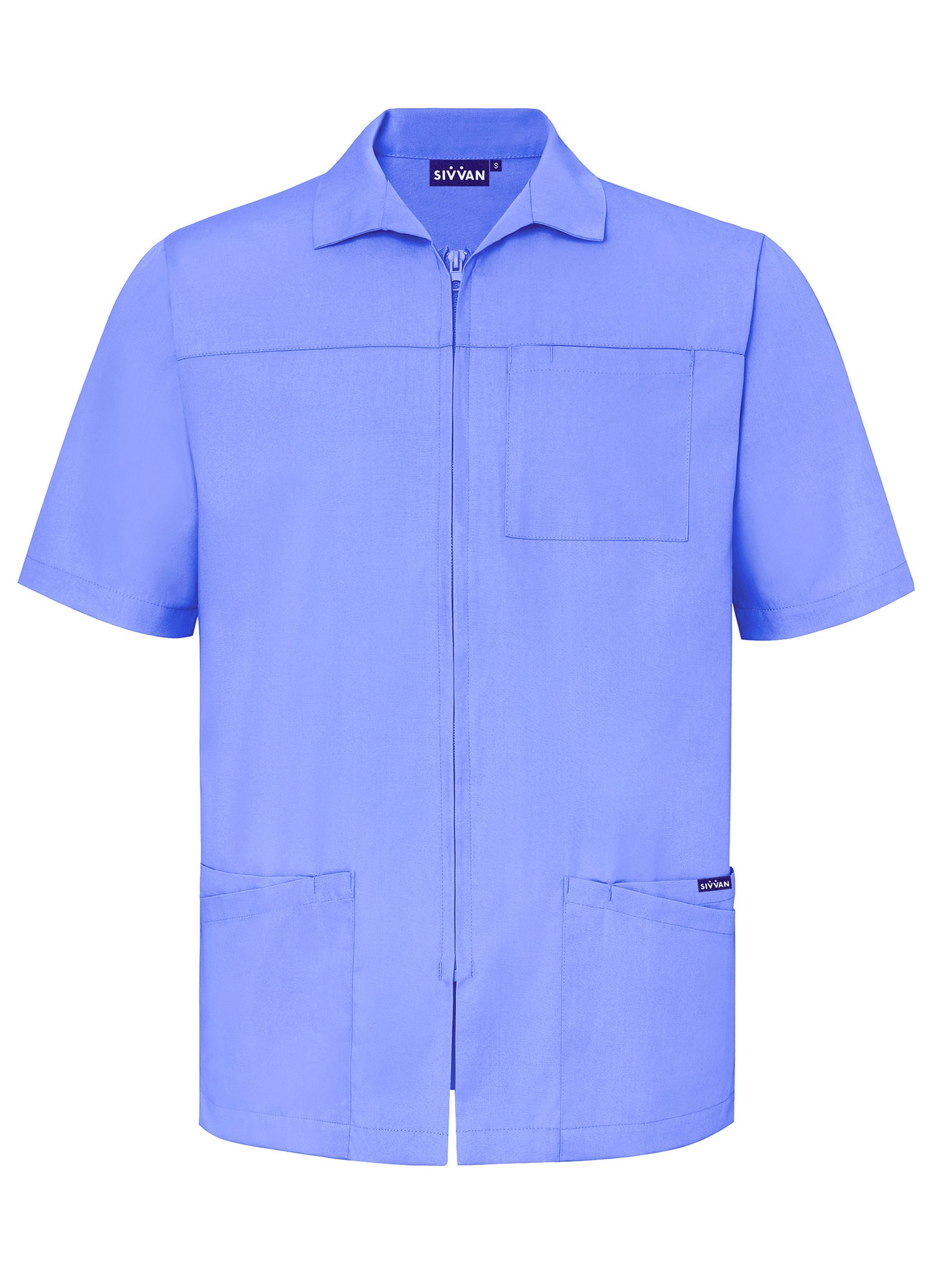 Sivvan Men's Zippered Short Sleeve Jacket