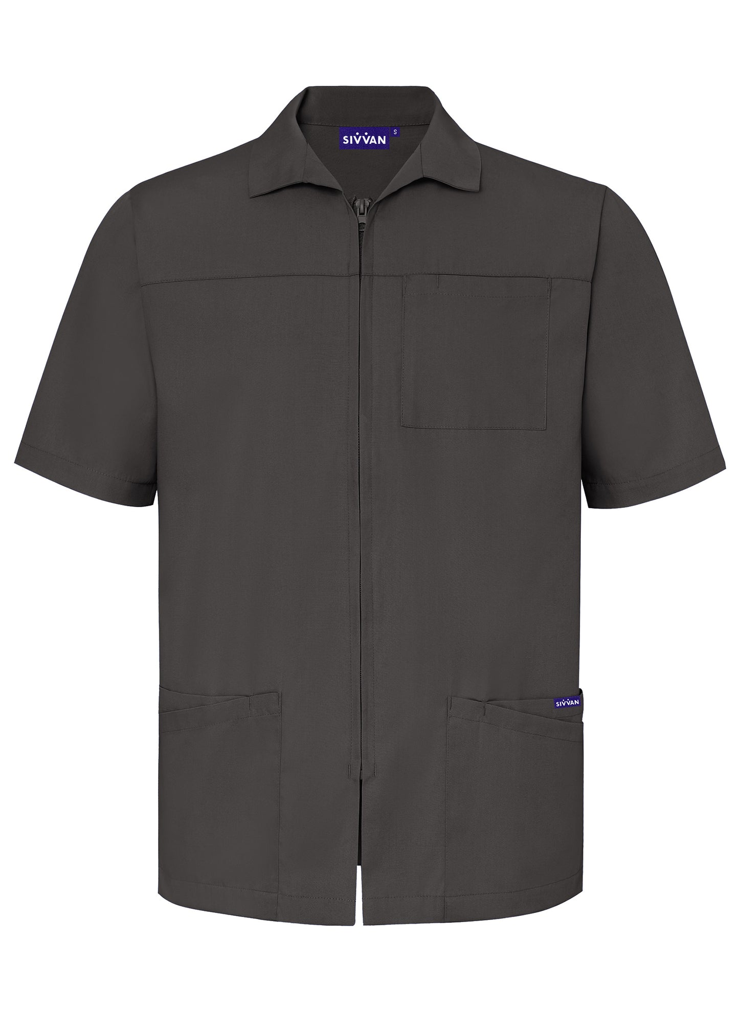 Sivvan Men's Zippered Short Sleeve Jacket