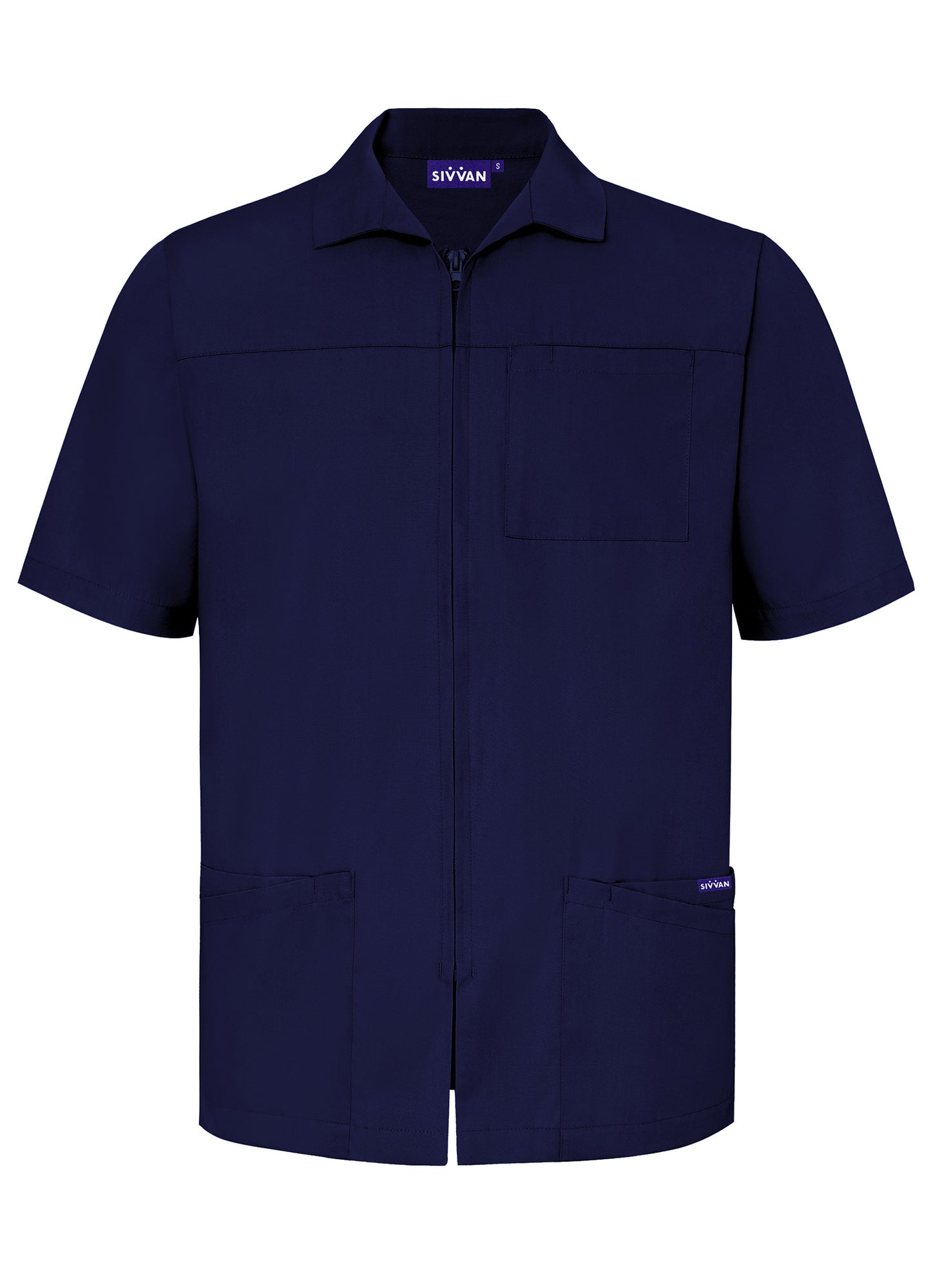 Sivvan Men's Zippered Short Sleeve Jacket