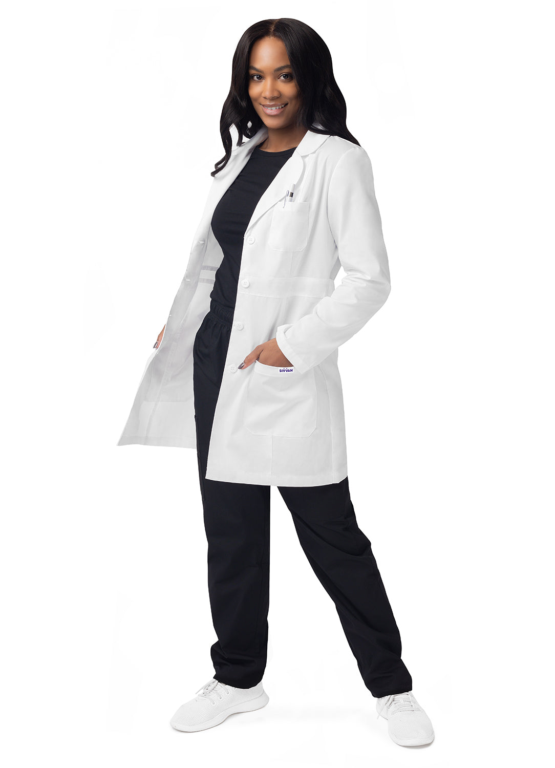 Sivvan 33 inch Women's Modern Slim Lab Coat