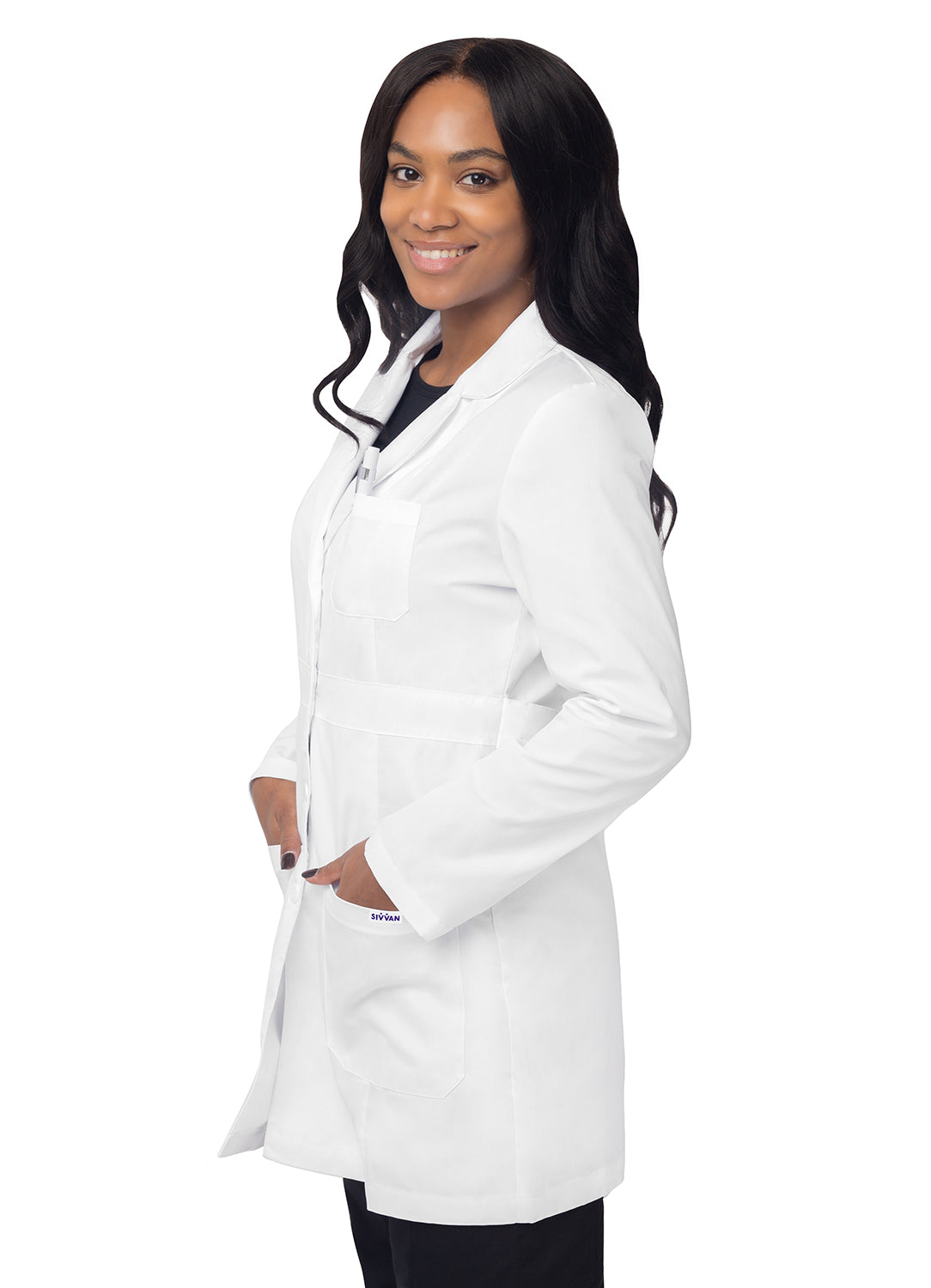 Sivvan 33 inch Women's Modern Slim Lab Coat